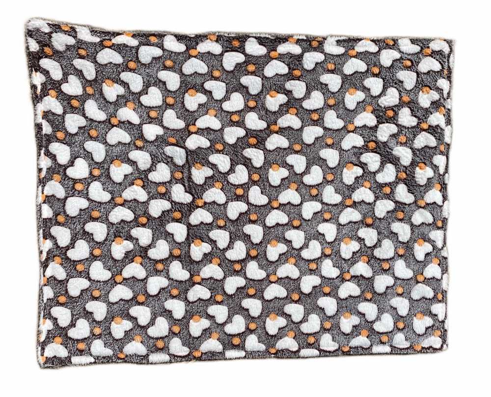 Welpendecke Herzchen beige